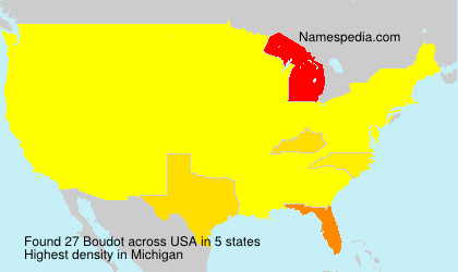 Surname Boudot in USA Surname Boudot in USA