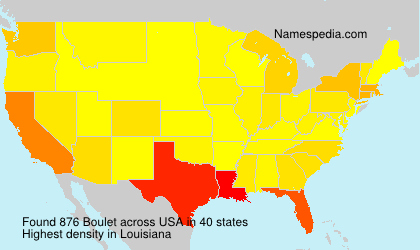 Surname Boulet in USA Surname Boulet in USA
