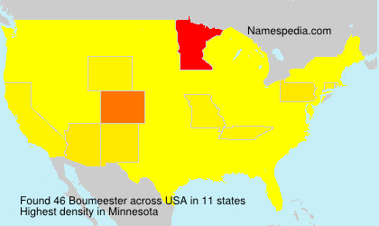 Surname Boumeester in USA Surname Boumeester in USA