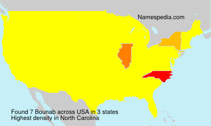 Surname Bounab in USA Surname Bounab in USA
