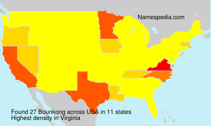 Surname Bounkong in USA Surname Bounkong in USA