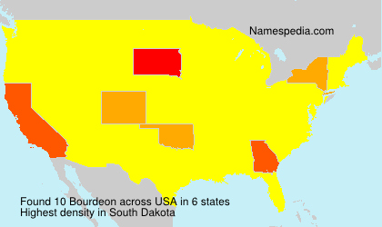 Surname Bourdeon in USA Surname Bourdeon in USA