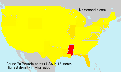 Surname Bourdin in USA Surname Bourdin in USA