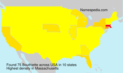 Surname Bouthiette in USA Surname Bouthiette in USA