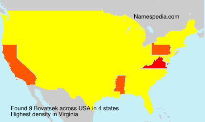 Surname Bovatsek in USA Surname Bovatsek in USA
