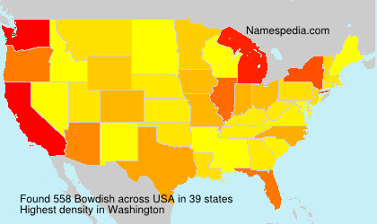 Surname Bowdish in USA Surname Bowdish in USA