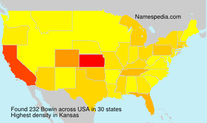 Surname Bowin in USA Surname Bowin in USA