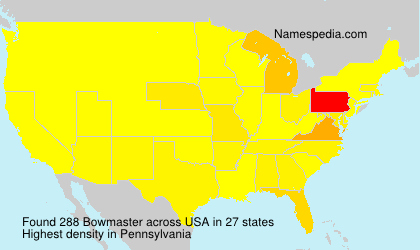Surname Bowmaster in USA Surname Bowmaster in USA