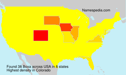 Surname Boxa in USA Surname Boxa in USA