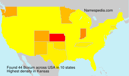 Surname Boxum in USA Surname Boxum in USA