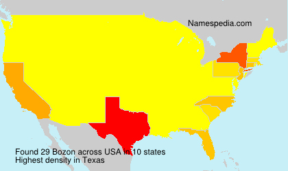 Surname Bozon in USA Surname Bozon in USA