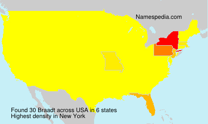 Surname Braadt in USA Surname Braadt in USA