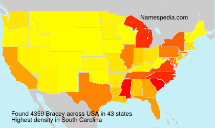 Surname Bracey in USA Surname Bracey in USA