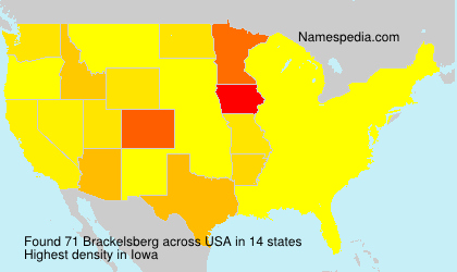 Surname Brackelsberg in USA Surname Brackelsberg in USA