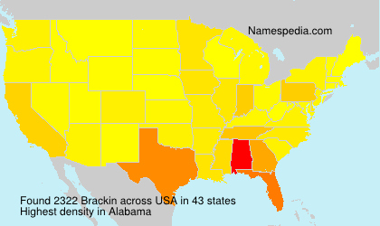 Surname Brackin in USA Surname Brackin in USA