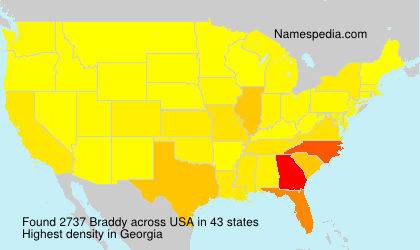 Surname Braddy in USA Surname Braddy in USA