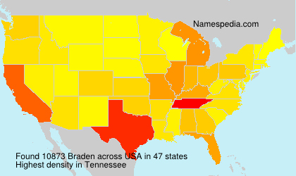 Surname Braden in USA Surname Braden in USA