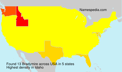 Surname Bradymire in USA Surname Bradymire in USA
