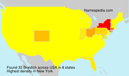 Surname Braidich in USA Surname Braidich in USA