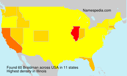 Surname Braidman in USA Surname Braidman in USA