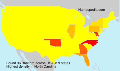 Surname Brailford in USA Surname Brailford in USA