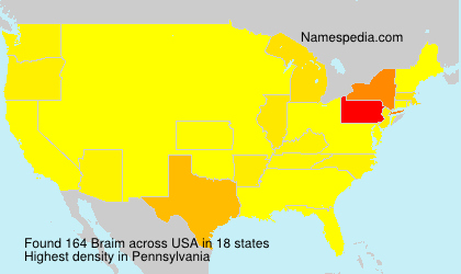 Surname Braim in USA Surname Braim in USA