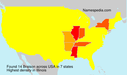 Surname Braison in USA Surname Braison in USA