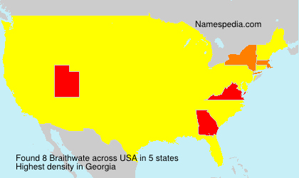 Surname Braithwate in USA Surname Braithwate in USA
