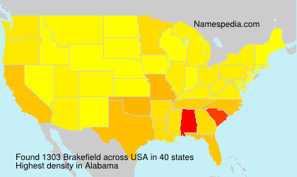 Surname Brakefield in USA Surname Brakefield in USA