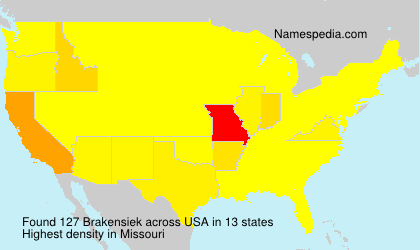 Surname Brakensiek in USA Surname Brakensiek in USA