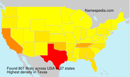 Surname Braly in USA Surname Braly in USA