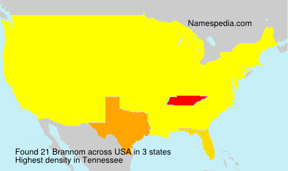 Surname Brannom in USA Surname Brannom in USA