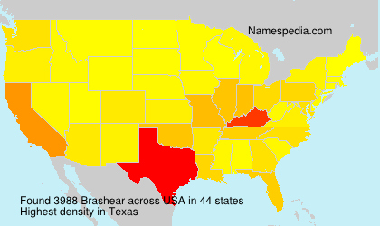 Surname Brashear in USA Surname Brashear in USA