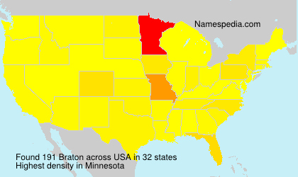 Surname Braton in USA Surname Braton in USA