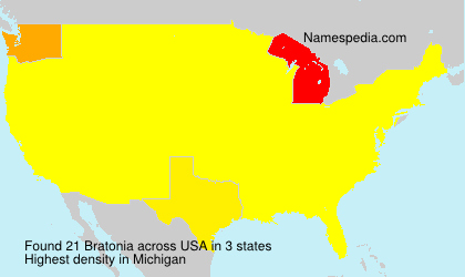 Surname Bratonia in USA Surname Bratonia in USA
