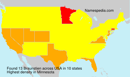 Surname Braunstien in USA Surname Braunstien in USA