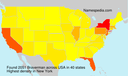Surname Braverman in USA Surname Braverman in USA
