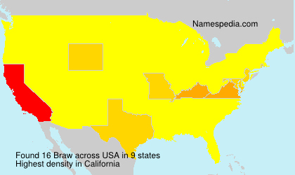 Surname Braw in USA Surname Braw in USA