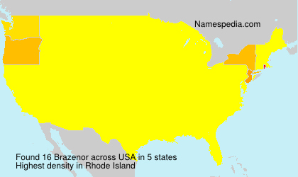 Surname Brazenor in USA Surname Brazenor in USA