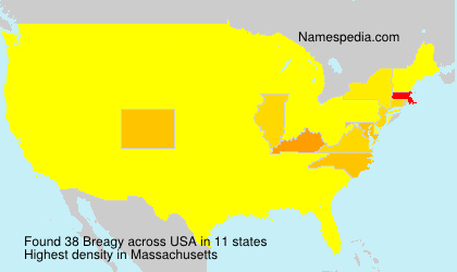 Surname Breagy in USA Surname Breagy in USA