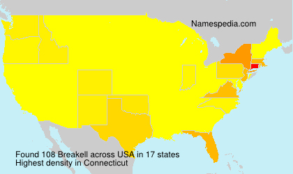 Surname Breakell in USA Surname Breakell in USA