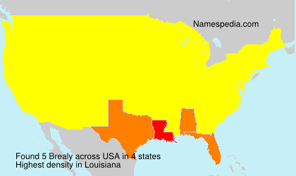 Surname Brealy in USA