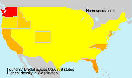 Surname Bredal in USA Surname Bredal in USA