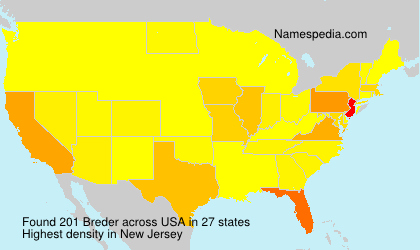 Surname Breder in USA Surname Breder in USA