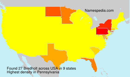 Surname Bredholt in USA Surname Bredholt in USA