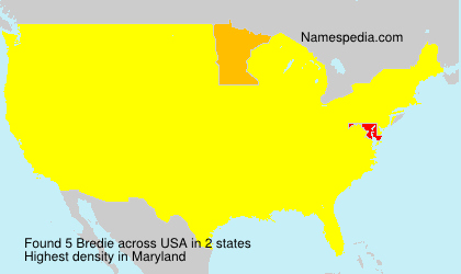 Surname Bredie in USA Surname Bredie in USA