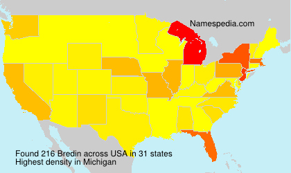 Surname Bredin in USA Surname Bredin in USA