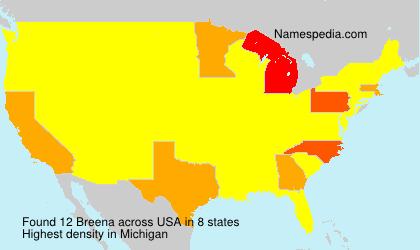 Surname Breena in USA Surname Breena in USA