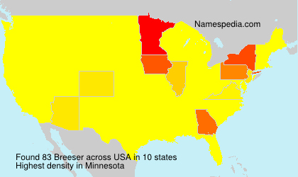 Surname Breeser in USA Surname Breeser in USA