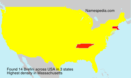 Surname Brefini in USA Surname Brefini in USA